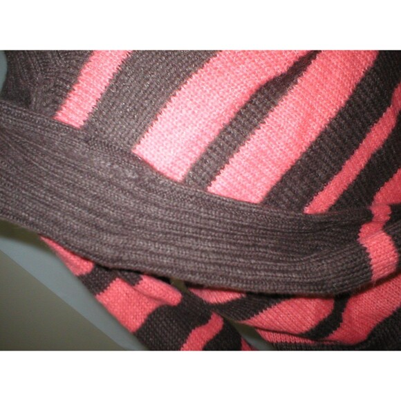 New Womens NWT $205 Eugenes S Brown Orange Mohair Sweater Stripes Pullover Long - Picture 5 of 11